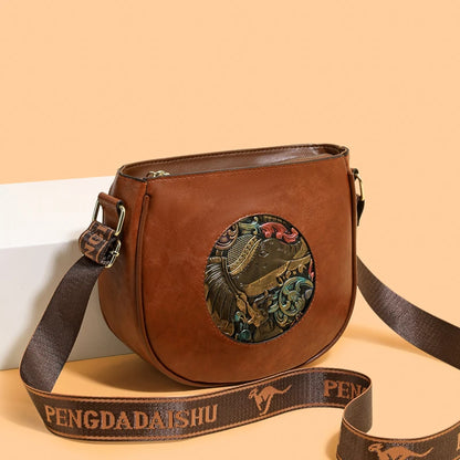 Vintage 3D Floral Embossed Crossbody Bag Soft Leather Elegant Shoulder Bag Luxury Handbag Women Bags Designer Mother Ladies Sac