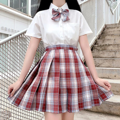 Japanese Bow Tie Skirt Set Student Pleated Skirt Jk Uniform Korean School Sexy Girl Preppy Style Seifuku Japanese School Uniform