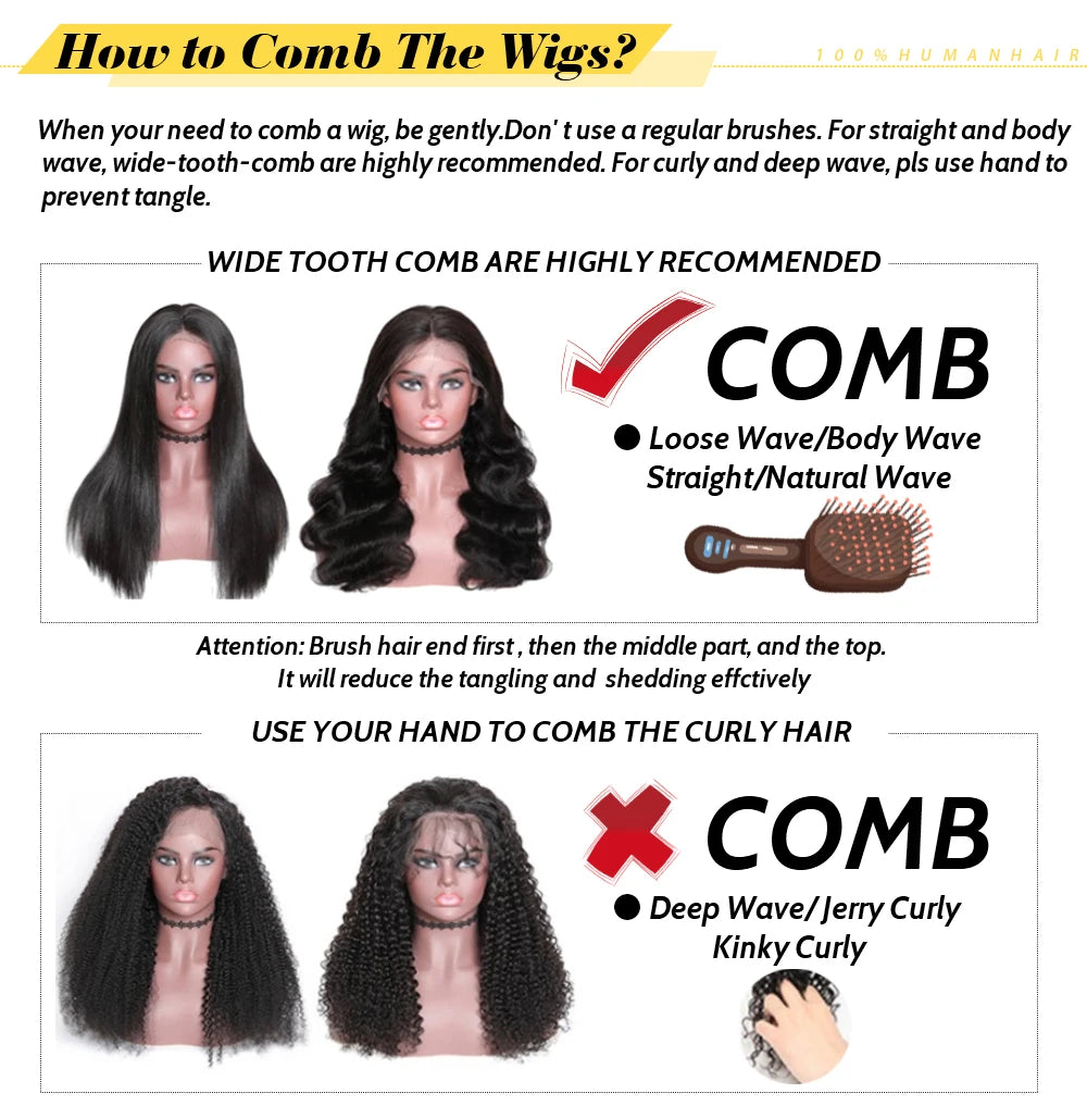 Afro Kinky Curly Wig 13X2 T Part Lace Front Wigs 200% Density Human Hair Blended Kinky Curly Lace Frontal Wigs for Black Women