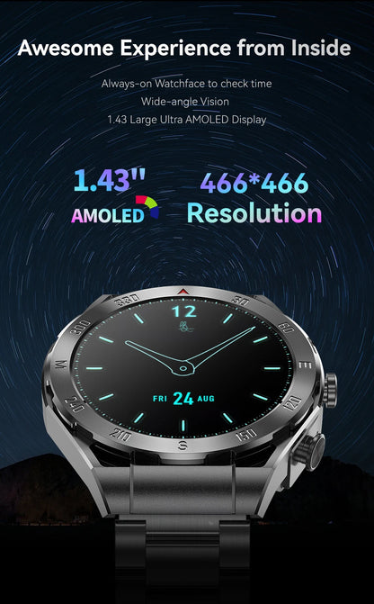 2026 New TWS 2-in-1 Smart Watch Earphones 1.43 "AMOLED Screen with Heart Rate Sleep Monitoring Music Player NFC IP67 Smartwatch