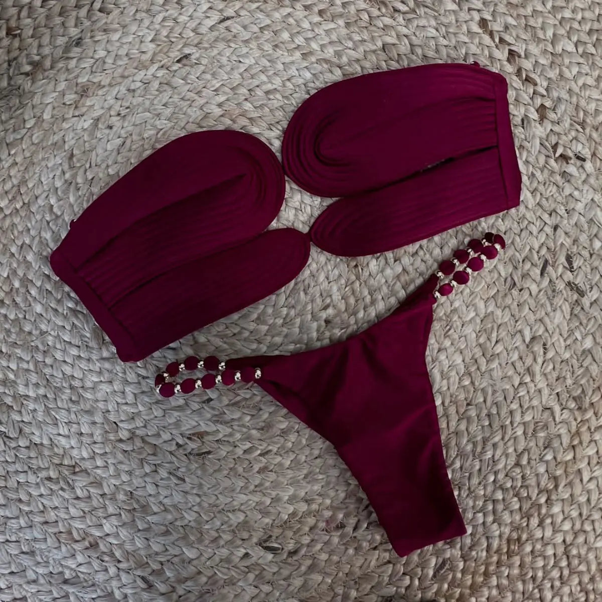 Push Up Bikinis Sexy Women Swimsuit 2025 Female Swimwear Bandeau Biquini Thong Triangle Swimming Suits Halter Bodysuit Beachwear