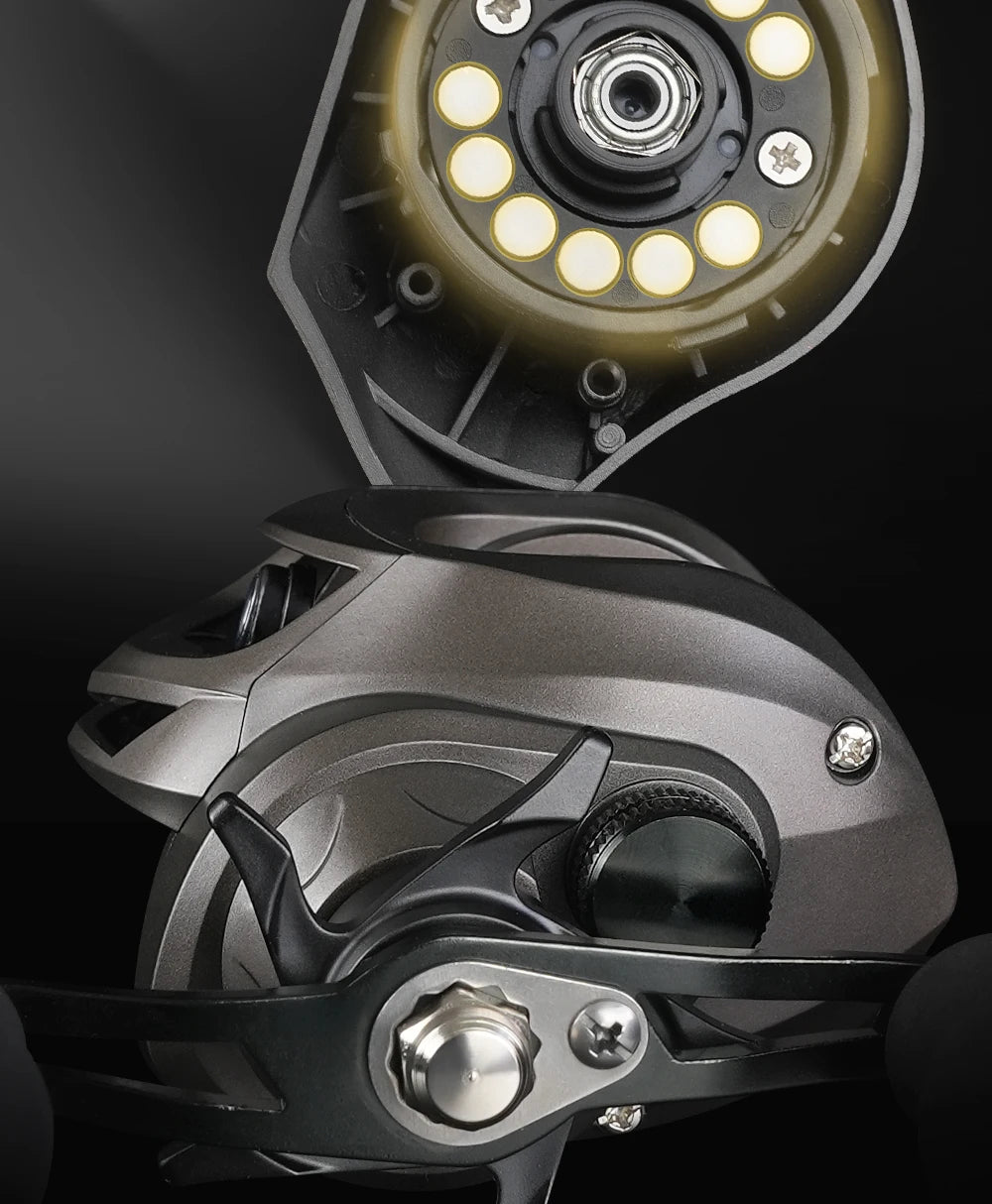 Rooblinos AK Series,7.2:1 Gear Ratio,2+1 Ball Bearing,18LB Max Drag,Baitcasting Reel,For Freshwater Saltwater
