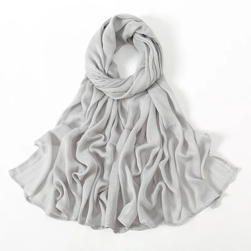 New Big Size Solid Rayon Modal Hijab Scarf Women Muslim Headscarf Wraps Shawl Femme Musulman Headband Islamic Turban 190*85cm