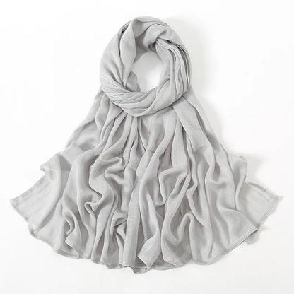 New Big Size Solid Rayon Modal Hijab Scarf Women Muslim Headscarf Wraps Shawl Femme Musulman Headband Islamic Turban 190*85cm