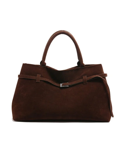 NEW Luxury Brand Rodeo Woman Bags Faux Suede Brown Totes Gold Buckle Shoulder Bags Fashion Women Handbags