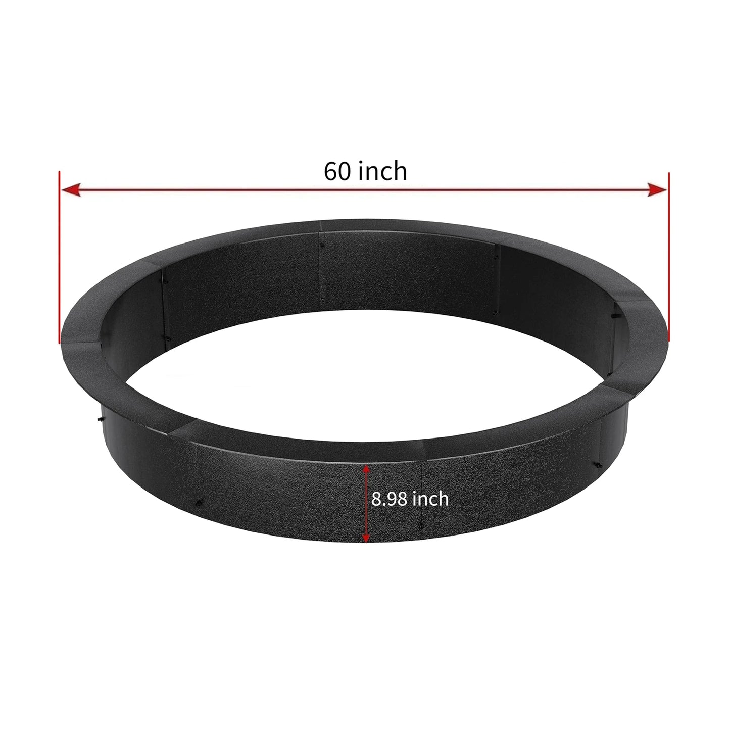 48/60 Inch Heavy Duty Fire Pit Ring For Outside, 1.4mm Carbon Steel Round Fire Pit Insert Liner For Backyard Patio Garden Camping DIY