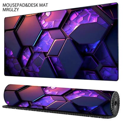 Cool Geometric Pattern 3D Mouse Pad XXL Computer Laptop Mousepads Office Large Gaming Mousepad Rubber Bottom Non-Slip Desk Mat