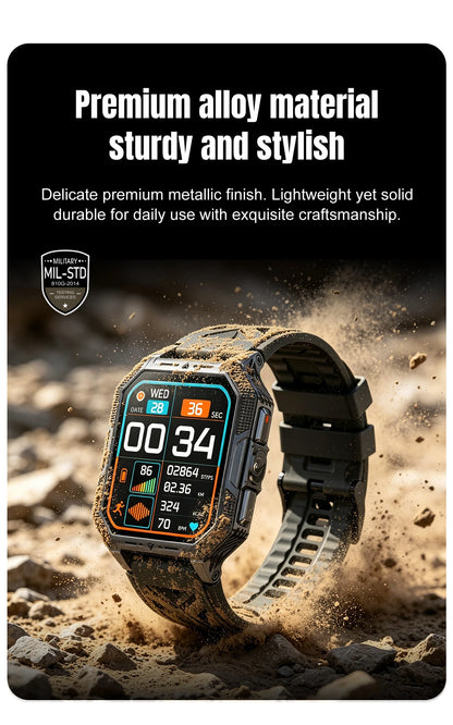 2026 newhigh-endoutdoorhikingadventuresmartwatch,1400mAh large battery,wirelesscommunication,voiceassistant,heartrate monitoring