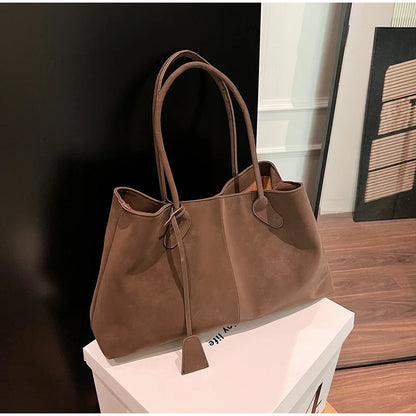 Vintage Casual Tote Bag New Large-capacity Handbag Europe America Popular Hot Selling Underarm Bag High-quality Pu Commuter Bags