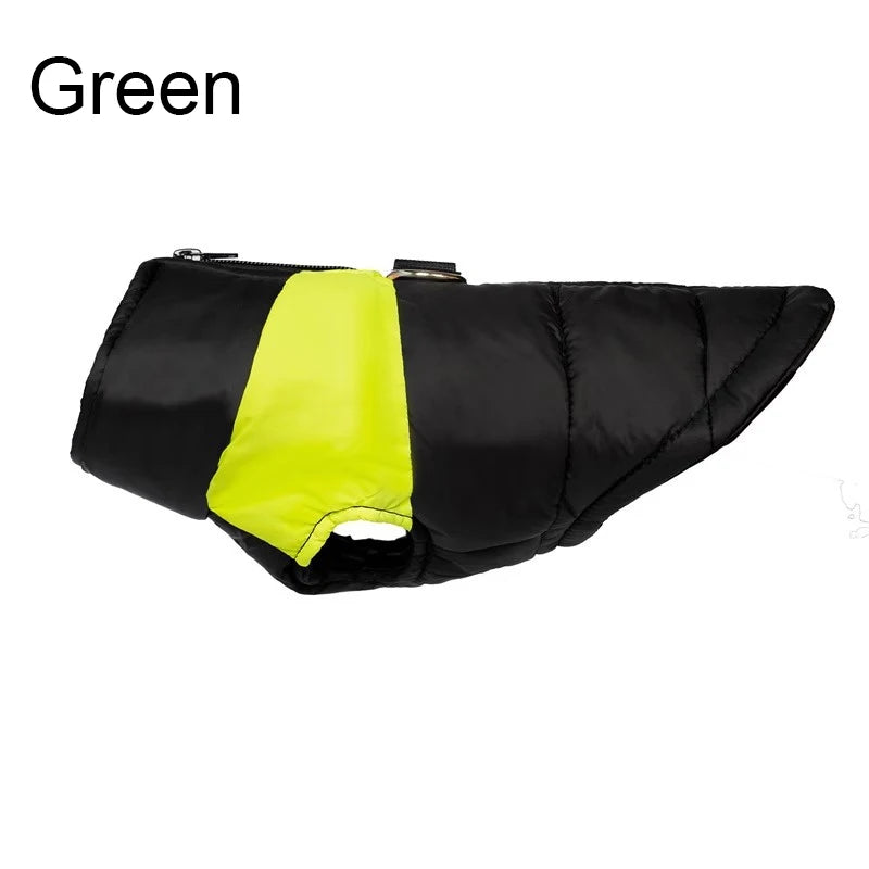 Pet Waterproof Warm Large Dog Coat Puppy Clothing Pet Vest Jacket Winter Warm Dog Clothes Waterproof Pet Vest Zipper Jacket
