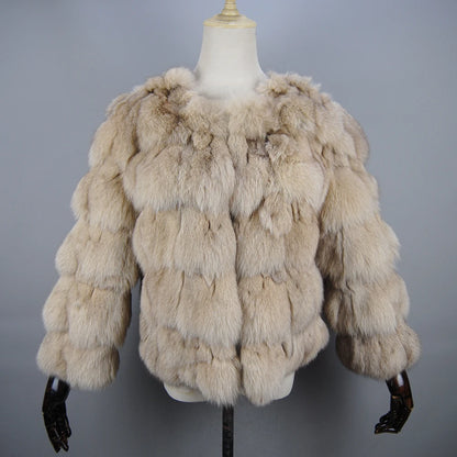 2026 New Style Real Fur Coat 100% Natural Fur Jacket Female Winter Warm Leather Fox Fur Coat High Quality Fur Vest