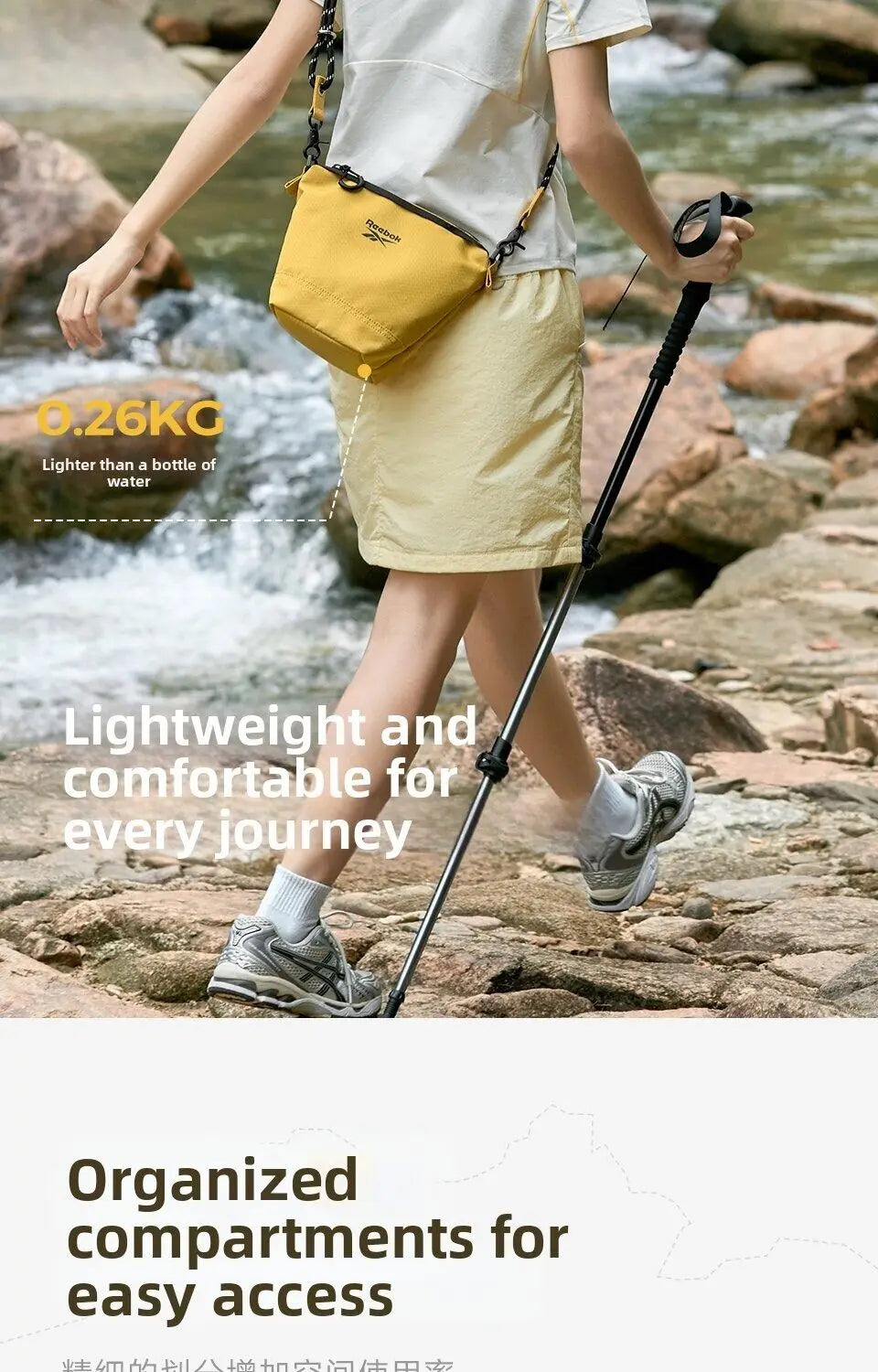 REEBOK Korean Outdoor Lightweight Crossbody Shoulder Bags Women Men Casual Small Messenger Sling Bags Lady Phone Bucket Bag