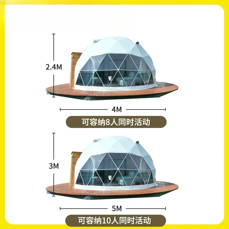 Outdoor Activities Advertising Exhibition Camping Starry Sky Spherical Tent House Hotel Camp Homestay Tent