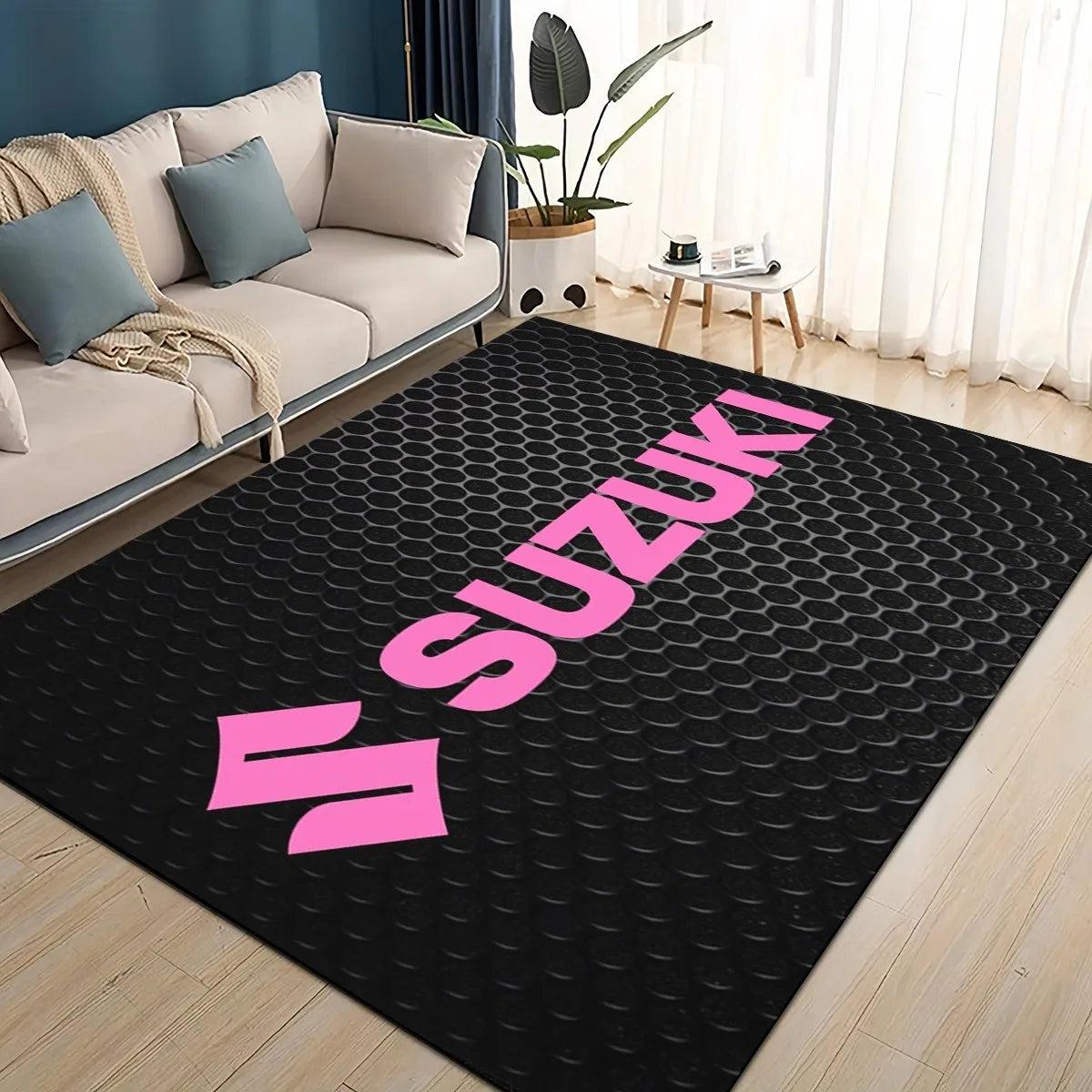 Suzuki Motorcycle Large Area Rug Carpet for Home Living Room Kids Bedroom Sofa Doormat Decor Non-slip Floor Mat Home Decoration