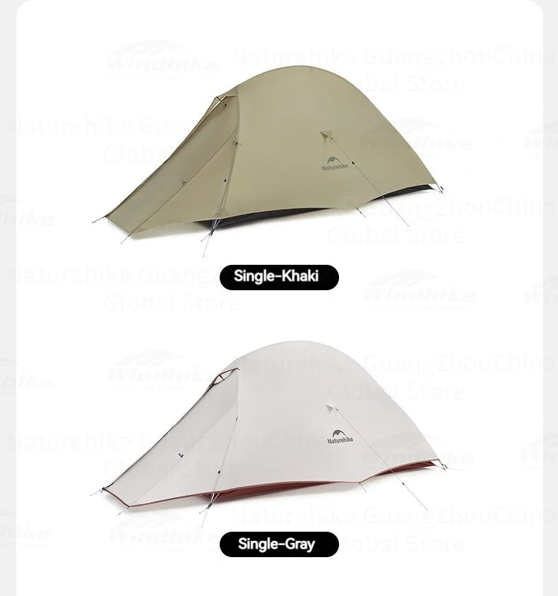 Naturehike Cloud Up Pro Tent Ultralight 1.36kg 1-2 Person 20D Waterproof Three Seasons for Camping Outdoor Hiking Backpack Tent
