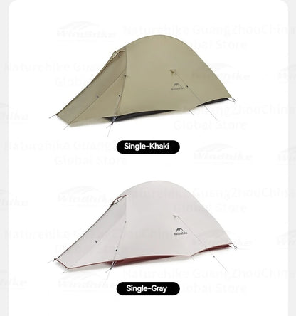 Naturehike Cloud Up Pro Tent Ultralight 1.36kg 1-2 Person 20D Waterproof Three Seasons for Camping Outdoor Hiking Backpack Tent