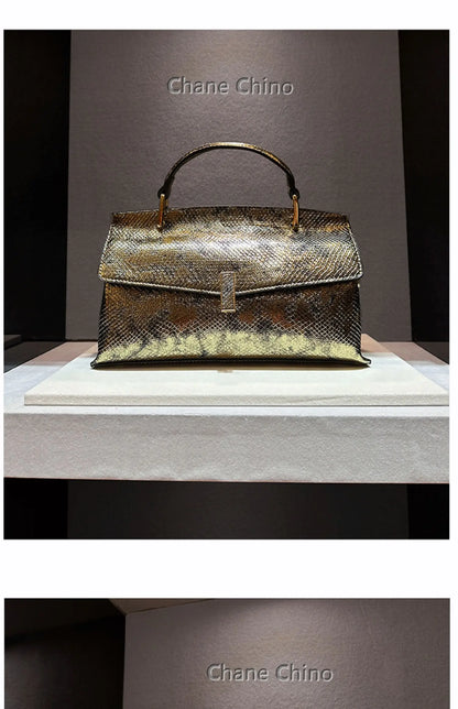 Luxury Designer Brand New High Quality Leather Handbags for Women Fashion Trend Snake Print Shoulder Bag сумка женская Hot Sale