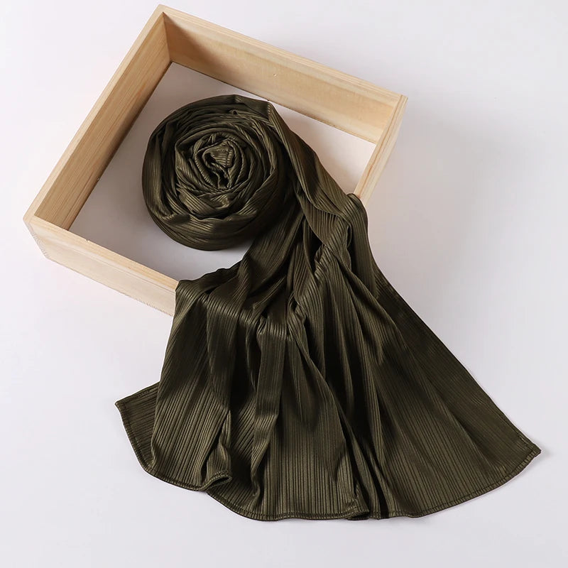 Ribbed Jersey Hijab Muslim Plain Scarf Crepe Hijab Scarf Soft Islamic Shawls Wraps Headband Voile Femme Musulman