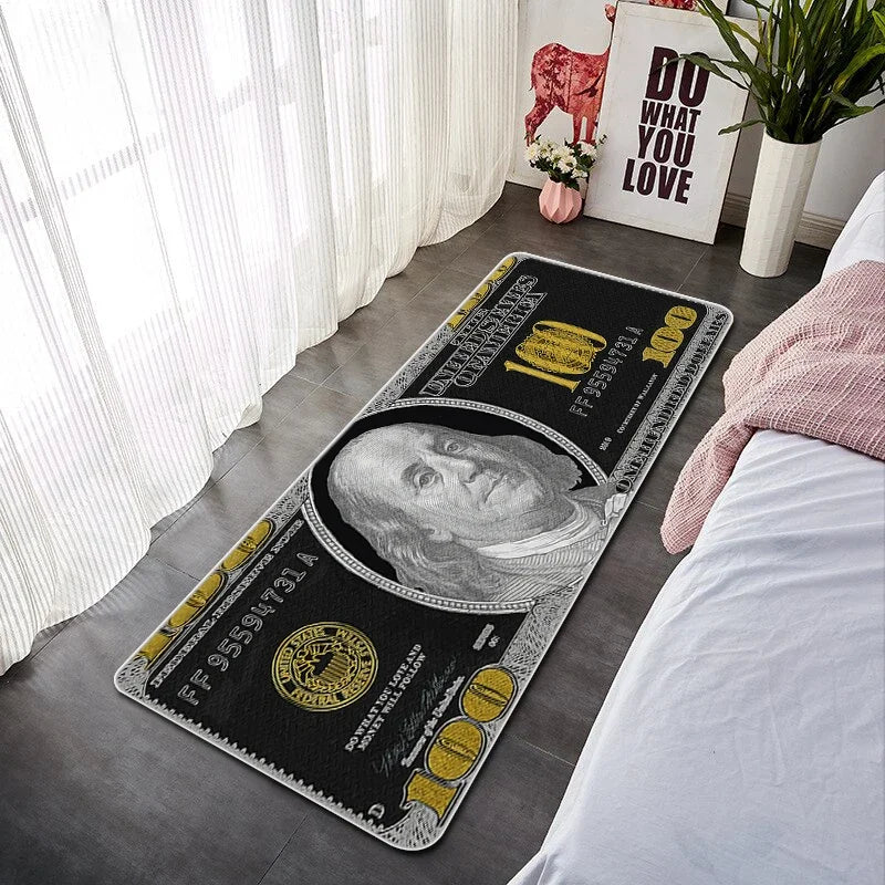 Dollar Doormat for Entrance Door Non-slip and Washable Kitchen Mat Absorbent Bathroom Rug Balcony Decorations Floor Mats Welcome