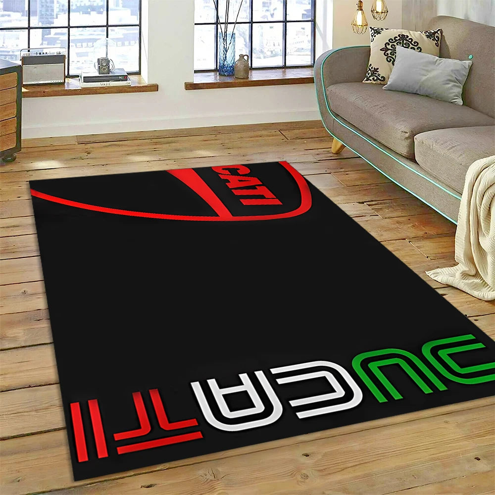 3D Racing Motorcycle Sign Carpet Rug for Living Room Bedroom Home Sofa Decoration,kids Play Non-slip Floor Mat Christmas Gift