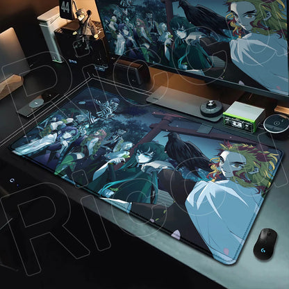 HD Printing Anime Mousepad Non-slip Rubber Base Office Deskmat XXL Student Writing Keyboard D-Demon Slayer Pc Gaming Accessories