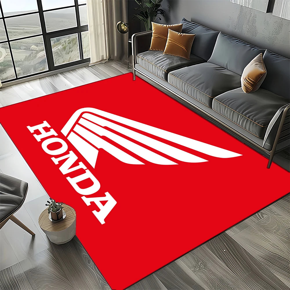 Racing Car H-HONDA HRC Motorcycle Carpet Rug for Living Room Bedroom Home Sofa Decoration,Kids Area Rug Non-slip Floor Mat Gift