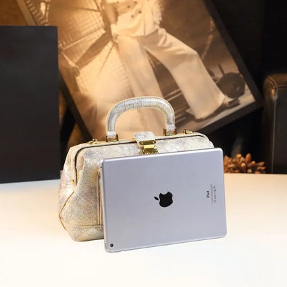2025 New Retro Snakeskin Pattern Hand Bill of Lading Shoulder Crossbody Dragon Scale Pattern Bags for Women
