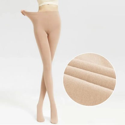 Women's Thermal Winter Tights Fleece Lined Sheer Velvet Pantyhose Thick Warm Leggings with Plush Inner Layer