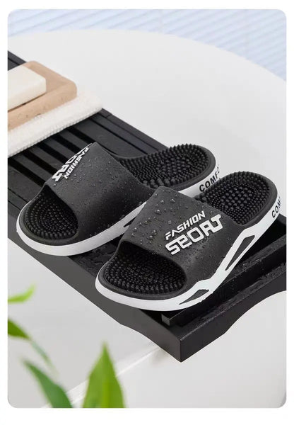 Couple massage slippers men's bathroom shower 2026 new acupoint foot therapy home indoor men's cool slippers summer