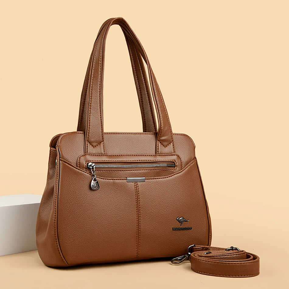 High Quality Ladies Soft Leather Shoulder Bag Designer Luxury Handbags Tote Bags For Womens 2025 Female Crossbody Messenger Bags