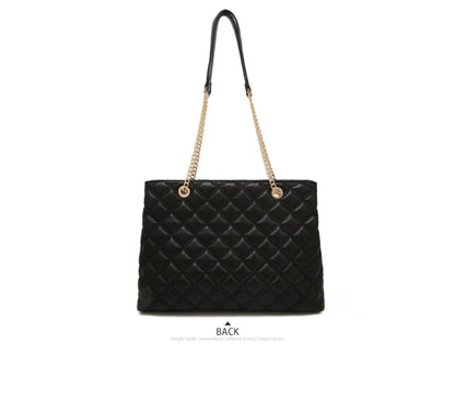 FOXER Women Fashion Quilted Shoulder Bag Female Classic Underarm Bag Vintage Lady Simple Tote Bags Chrismas Gift