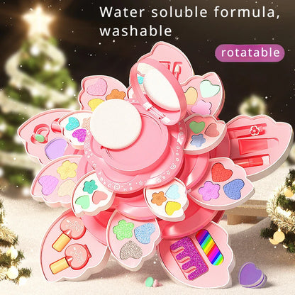 Makeup Box Rotating Opening Cosmetics Toys for Little Girls Princess Makeup Set To Enhance Creativity and Imagination