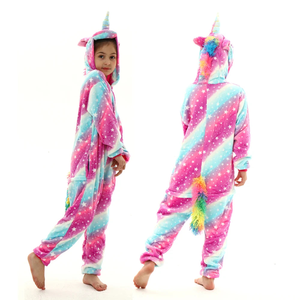 S M L XL Women One-piece Pajama Plush Flannel Jumpsuit Adult Winter Kigurumi Anime Onesies Halloween Unicorn Cosplay Costumes