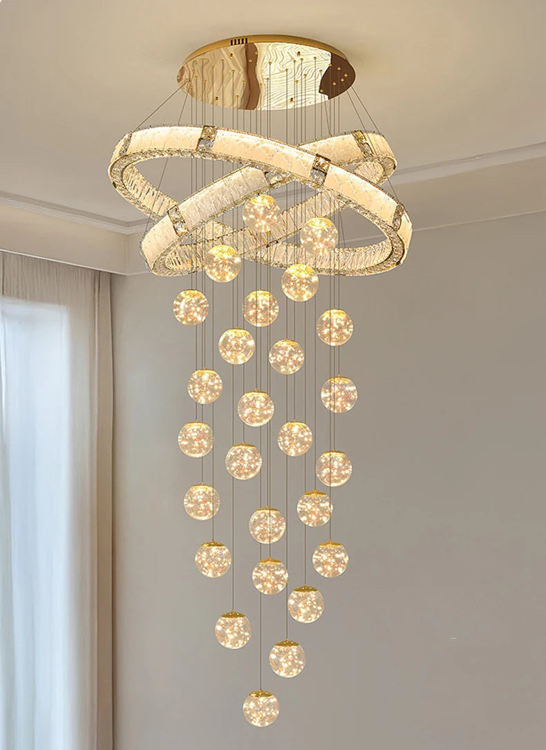 Modern home decor led lights pendant light lamps forstaircase Chandeliers for living room hanging light indoor lighting