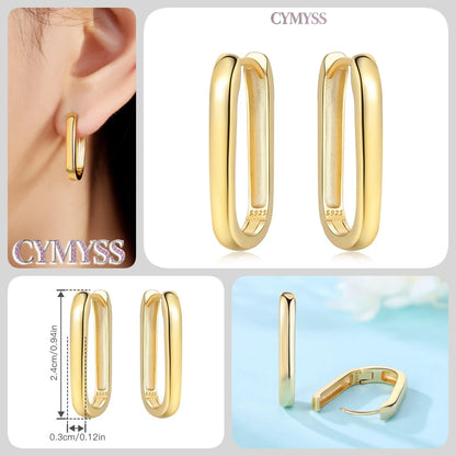 Original 925 Sterling Silver Heart Vintage Luxury Earrings Fashion 18K Gold Hoop Earrings for Women Piercing Jewelry Aretes 2026