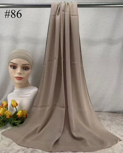 Mini Modal Hijab with Undercap Set Basic Stretchy Pullover Headscarf Thin Breathable Sunscreen Head Wrap Hijabs Scarf 165*50cm