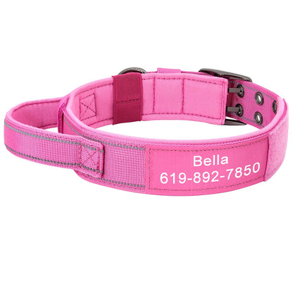 Custom Military Dog Collar Personalized Tactical Nylon Accessories Collar Adjustable Medium Large Dogs German Shepherd Collars