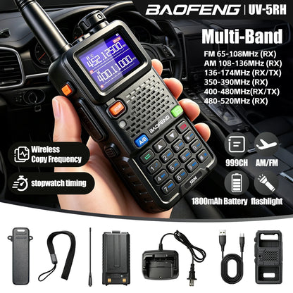 Baofeng UV5RM Walkie-Talkie, New Model, High-Power, Baofeng Radio, Car-Mounted Handheld Transceiver, Perfect for Fleet and Self-