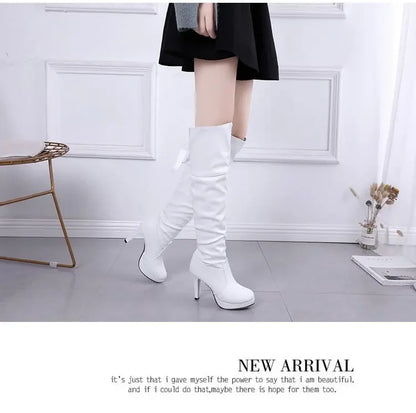 Women Boots Luxury Knight Women Length Boot Fashion Sexy Soft Leather Shoes Leather Elegant Comfortable Knee High Boots