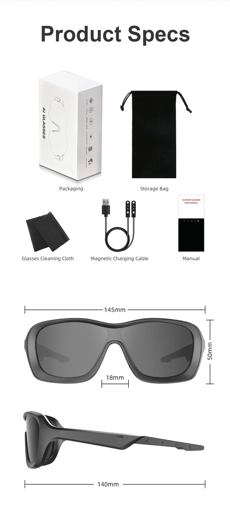 2026 Smart Glasses HD Photo Video AI Record Translation Touch Photochromic Lenses Bluetooth Call Music Multifunction Glasses