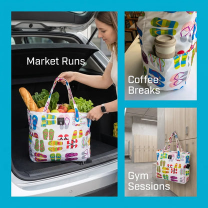9 Pockets Large Beach Tote 35L Waterproof Sandproof Polyester Bag Women Summer Pool Travel Handbag Portable Swim Shoulder Bag