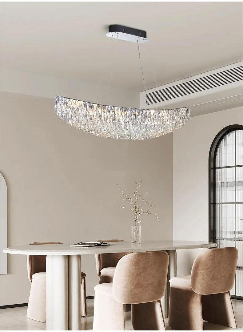 Luxury Crystal Modern Ceiling Chandeliers Dining Table Light Lustre Led Ceiling Lights Home Decor Suspension Chandelier Żyrandol