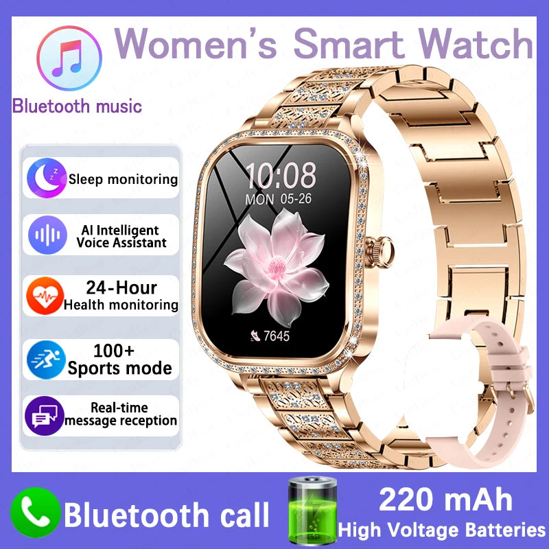 Ultra-Thin 1.76 AMOLED Curved Screen Watches HD Display Time Call Alert Men Women Smart Watch Ladies Gift Android IOS 2025 New