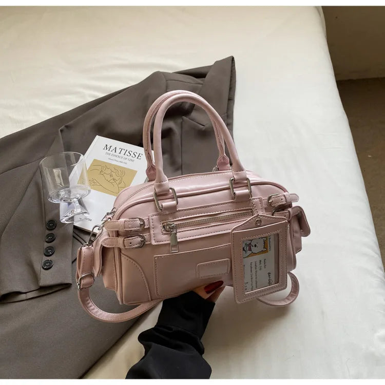 Stylish Design Glossy PU Sqeare Shoulder & Crossbody Bags Solid Zipper Hot Trendy Designer Style Handbags for Women 2025 New