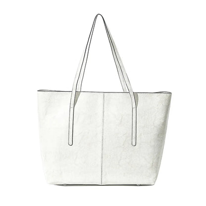 Luxury Women Leather Tote Bag Top Layer Cowhide Large Capacity Fashionable Handbag Brand Designer Shoulder Bag 2025 New Handbag