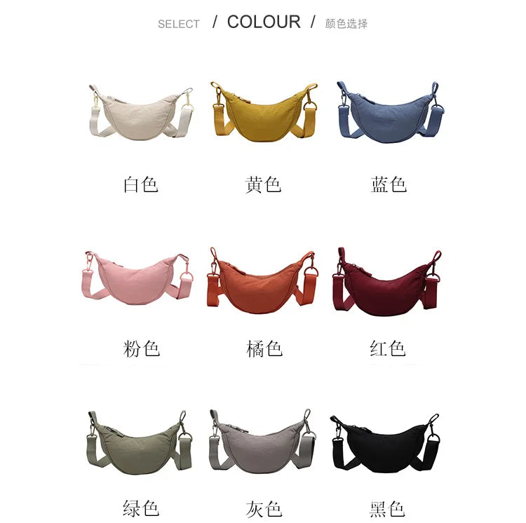 New Mini Women's Nylon Shoulder Bag Casual Sports Female Hobos Crossbody Bags Fashion Female Fanny Pack Purse Handbags