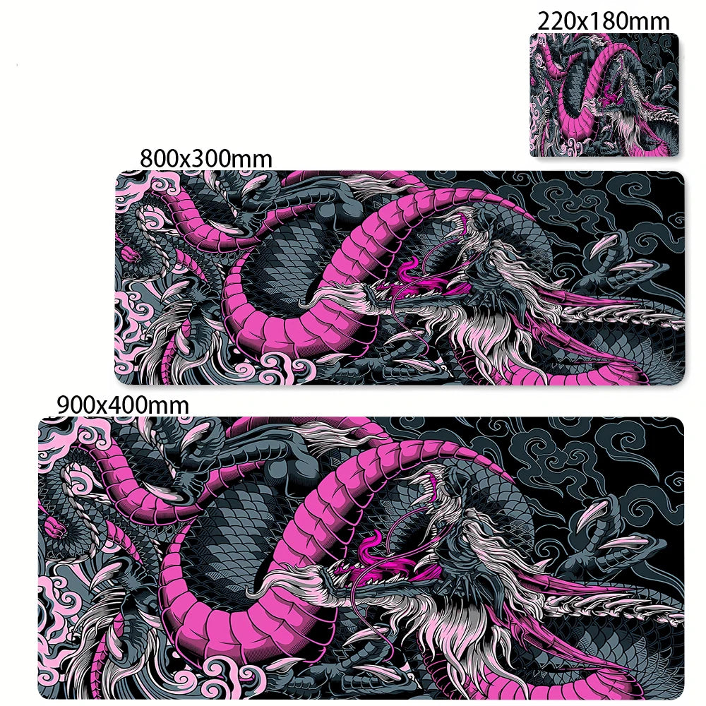 Black and White Dragon Mouse Pad Large Gaming Mousepads Computer Mousepad Mouse Mat 90x40cm Desk Pads For PC Keyboard Mats Table