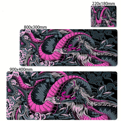 Black and White Dragon Mouse Pad Large Gaming Mousepads Computer Mousepad Mouse Mat 90x40cm Desk Pads For PC Keyboard Mats Table