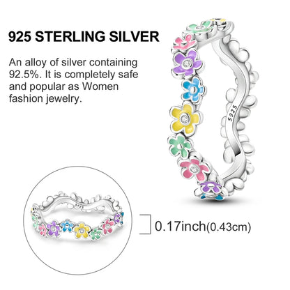 LAZA 925 Sterling Silver Colorful Rings Sparking Zirconium Bowknot Moon Sun Original Ring For Women Anniversary Wedding Gifts