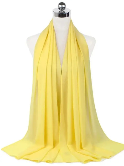 New Fashion Women Solid Chiffon Headscarf Ready To Wear Instant Hijab Scarf Muslim Shawl Islamic Hijabs Arab Wrap Head Scarves
